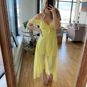 Yellow long dress